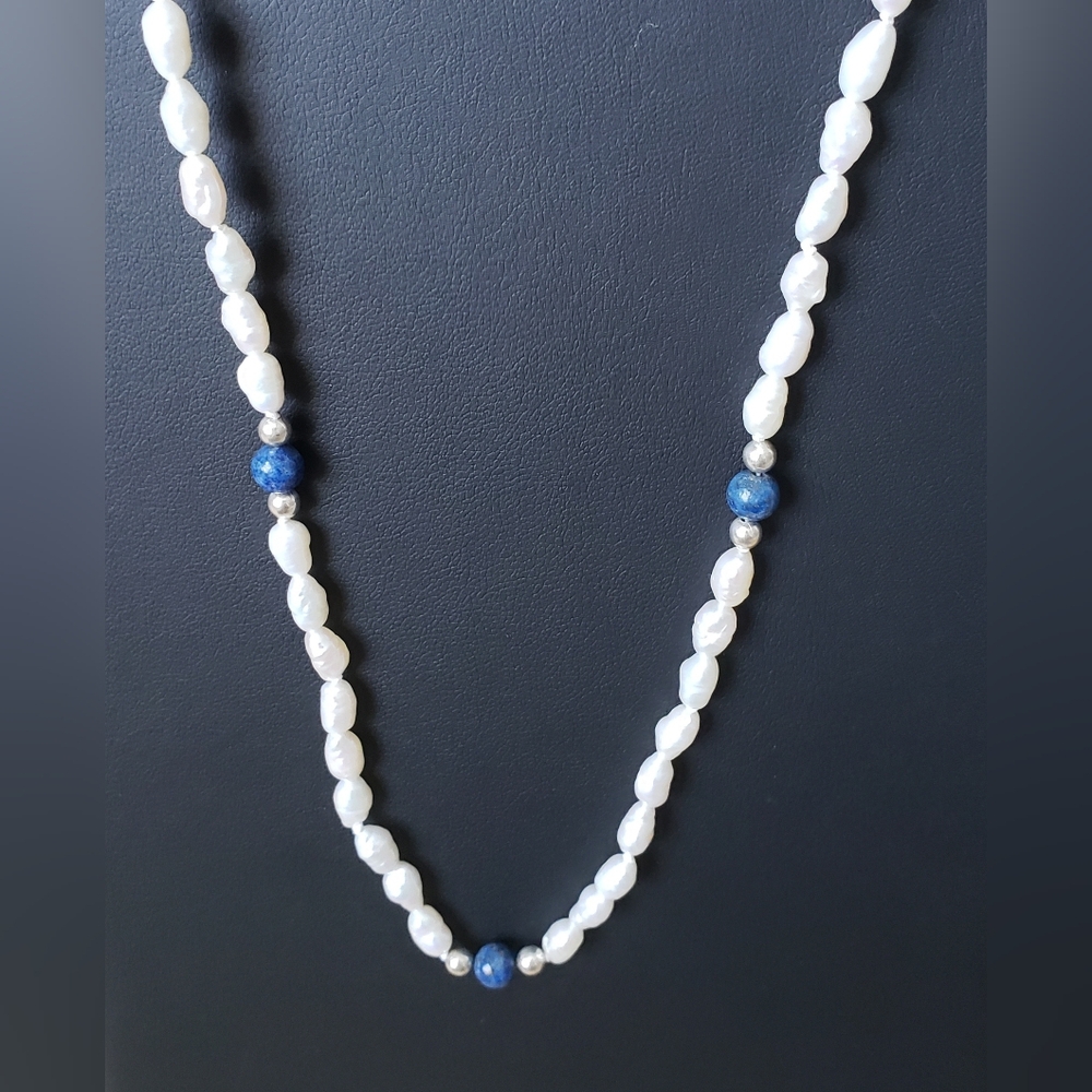 Fresh Water Pearls And Lapis Lazuli